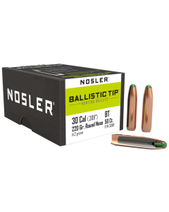 Nosler 30 Cal Ballistic Tip .308 220gr 50ct Round Nose
