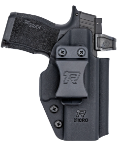 Rounded Universal IWB Kydex Holster Compact Handguns RH Black