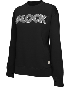 Glock Ladies Crewneck Raglan Fleece Sweeter, Size Med (Black)