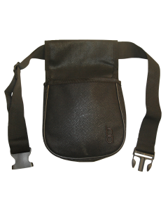 Bob Allen Classic Divided Shell Pouch Leather 50rd Belt Mount Black