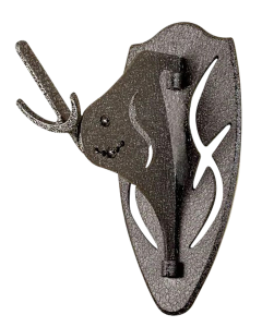 Big Hooker Short Arm Black Steel Wall Mount