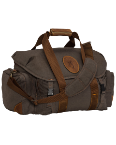 Browning Lona Canvas Leather Range Bag Flint Brown
