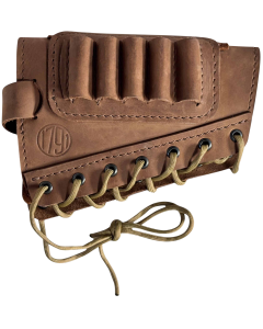 Brown Leather Butt Cuff Ammo Holder for Rifle Shells