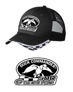 Duck Commander Snapback Texas Motor Speedway Hat, Adjustable (Black/White)
