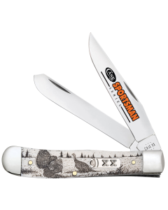 Case Trapper Sportsman Knife Turkey Embellished (Natural Bone)
