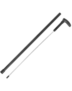 Cold Steel Cable Whip Self-Defense Walking Cane Black Carbon with Zinc Plating