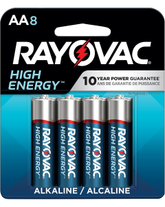 Rayovac AA High Energy Alkaline Batteries (8 Pack)