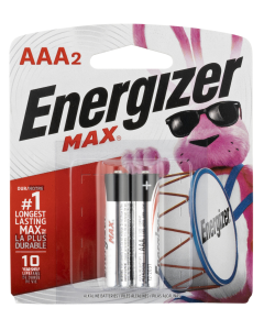 Energizer MAX AAA Alkaline Batteries BlackSilver 2-Pack