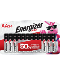 Energizer Max AA Silver Alkaline Batteries, 24 Pack