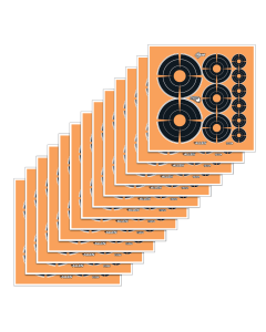 Black/Orange Bullseye Targets 12 Pack