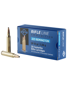 PPU Standard Rifle 223 Rem 55 Gr Soft Point (Box)