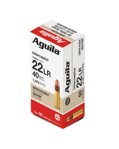Aguila 22 LR Interceptor 40 Grain High-Velocity Solid Point (Case)