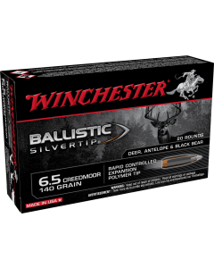Winchester Ballistic Silvertip 6.5 Creedmoor 140 Grain Expansion Polymer Tip (Box)