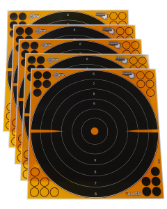 EZ Aim Splash Reactive Black/Orange Bullseye Targets (5 Pack)