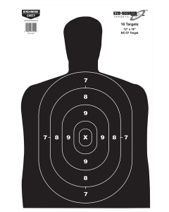 Birchwood Casey EZE-Scorer BC-27 Silhouette Paper Target 12x18 (10 Pack)