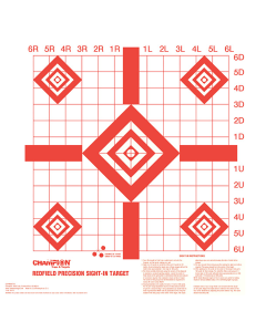 Champion Redfield Sight-In Diamond Paper Target 16x16 100 Pack