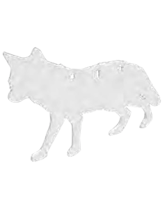 White AR500 Steel Coyote Silhouette Target 3/8 inch