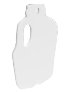 White AR500 Steel Milk Jug Silhouette Target