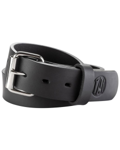 Stealth Black Leather Gun Belt 1.5" Wide Buckle Closure