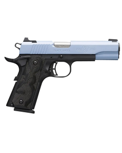 Browning 1911-380 Black Label 380 ACP 4.25" 8+1 Polar Blue Slide Black Frame