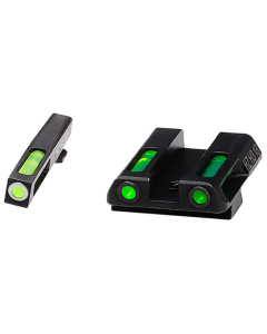 Hiviz LiteWave H3 Sights for Glock Green Tritium Front Fiber Optic Rear