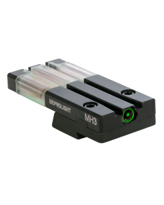 MEPRO USA FT Bullseye Tritium Fiber Optic Rear Sight Black Frame