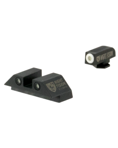 Night Fision Square Night Sight Set Glock 43 White/White