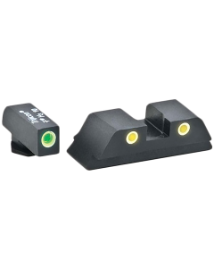 Ameriglo Classic 3-Dot Tritium Sight Set Glock Gen 5 Green/Yellow