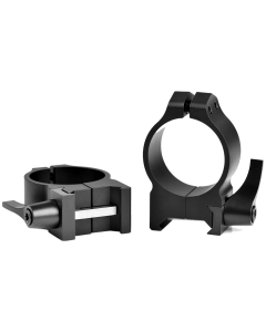 Warne Maxima QD 30mm Medium Matte Steel Scope Rings