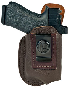 1791 Gunleather Brown Leather IWB Holster with Red Dot Sight