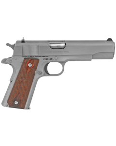 Colt 1911 Government 38 Super 5" 9+1 Stainless Steel Rosewood
