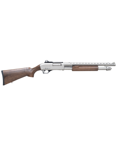 Citadel Mariner 12GA Pump Shotgun with 4+1 Adjustable Sights Wood/Nickel Finish