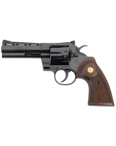 Colt Python 357 Magnum 4.25" Blued Walnut with Gold Medallion