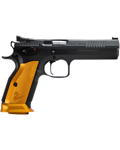 CZ TS 2 9mm Luger 5.28" 20+1 Black Polycoat Orange Grip