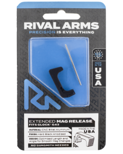 Rival Arms Black Anodized Magazine Release for Glock 43