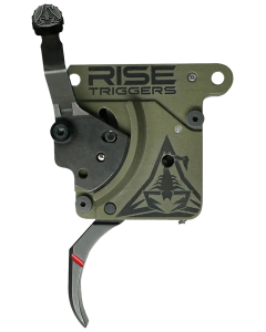 Rise Armament Reliant BlackGreen Curved Trigger for Rem 700