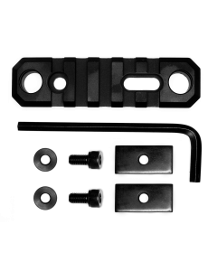 GrovTec US Picatinny Rail 3.1 Inch 5 Slot Black Anodized