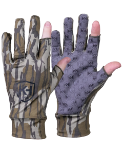 Moultrie Run N Gun Mossy Oak Bottomland Fingertipless Gloves OSFM