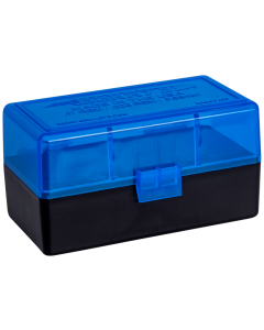 Berry's 50rd Ammo Box Blue/Black Polypropylene Fliptop Design