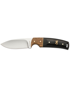 Browning Buckmark Hunter EDC Knife with Hardwood Handle and Sheath