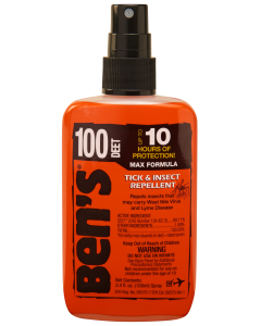 Bens 100 MAX Insect Repellent Spray 3.4oz TSA Travel Size