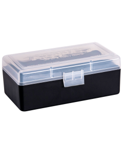 Berrys Ammo Box Clear Black 50rd Polypropylene
