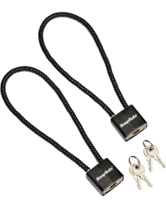 SnapSafe Lock Box Cable Lock Black Steel PVC 2 Pack