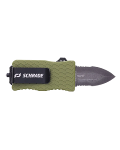 Schrade Uproar Mini D2 Steel Blade OD Green Aluminum Handle Knife