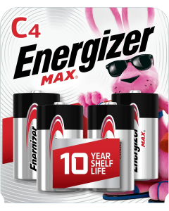 Energizer Max C Batteries Leak Resistant Long Lasting 4 Pack