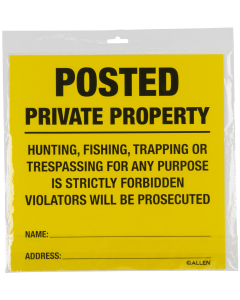 PackAllen No Trespassing Sign 12-Pack