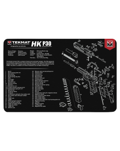 TekMat HK P30 Cleaning Mat Black White Rubber 11x17