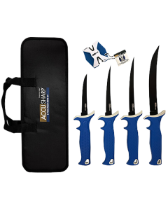 AccuSharp 6-Piece Fillet Knife Kit with TPR Grip and Sharpener