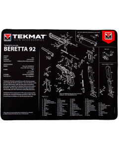 TekMat Ultra 20 Beretta 92 Cleaning Mat Black White