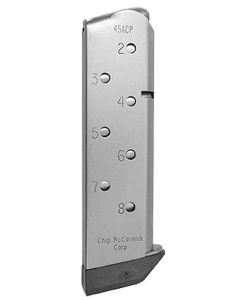 Chip Mccormick Custom Magazine For 1911 Commander 45 ACP - 8 Round Stainless Steel